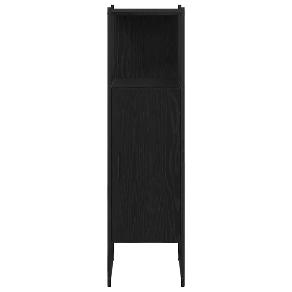 Vonios baldų rinkinys 4 vnt. Juoda 33 x 33 x 185,5 cm