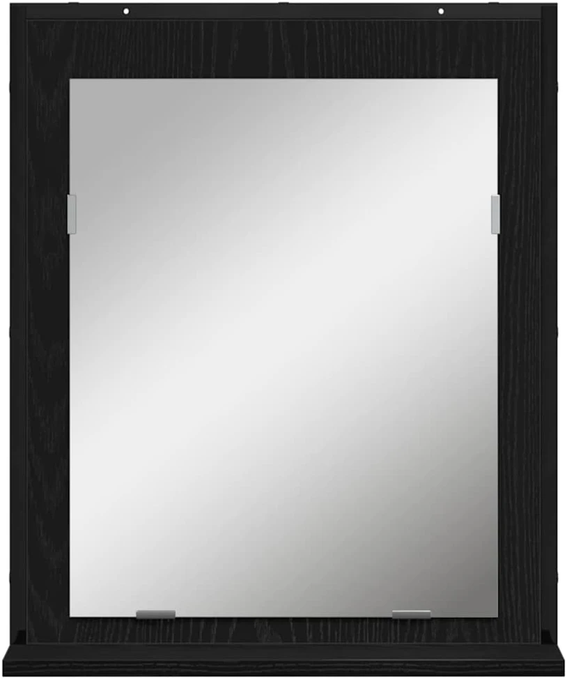 Vonios baldų rinkinys 4 vnt. Juoda 33 x 33 x 185,5 cm