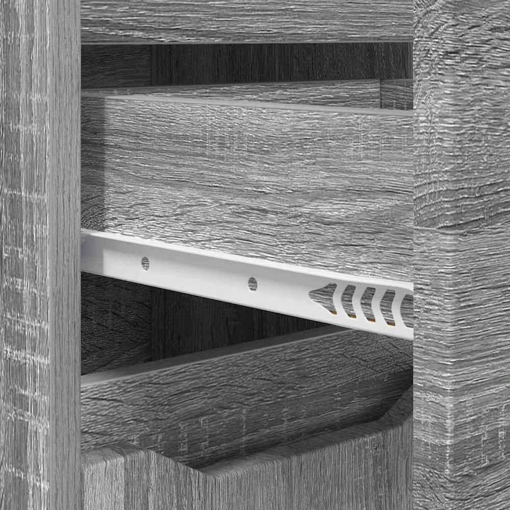 Vonios baldų rinkinys 4 vnt. Pilkas Sonoma 30,5 x 30 x 195 cm