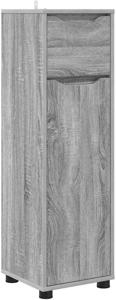 Vonios baldų rinkinys 4 vnt. Pilkas Sonoma 30,5 x 30 x 195 cm