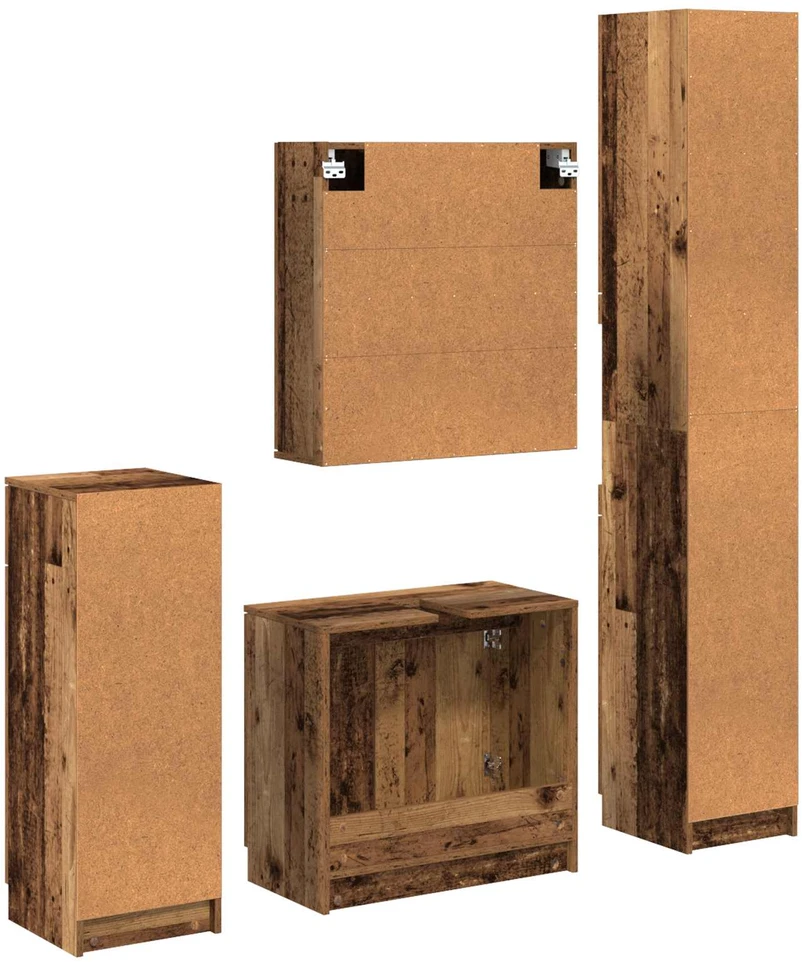 Vonios baldų rinkinys 4 vnt. Senas medis 64,5 x 33,5 x 59 cm