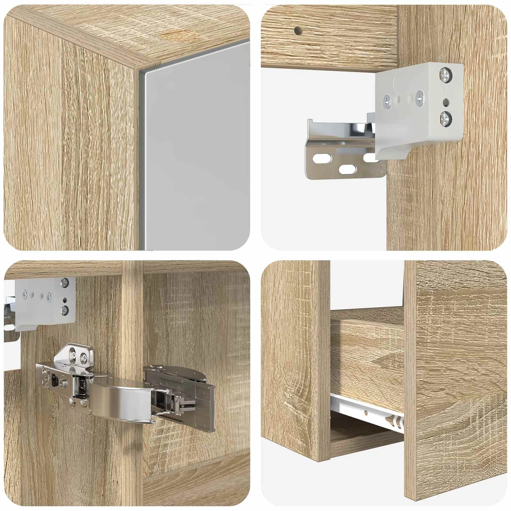 Vonios baldų rinkinys 4 vnt. Sonoma ąžuolas