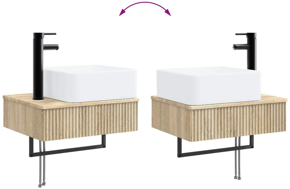 Vonios baldų rinkinys 4 vnt. Sonoma ąžuolas
