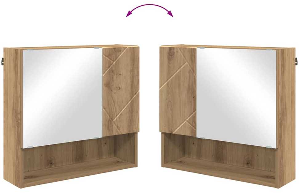 Vonios baldų rinkinys 5 vnt. Amatininkų ąžuolas 61 x 35 x 64 cm