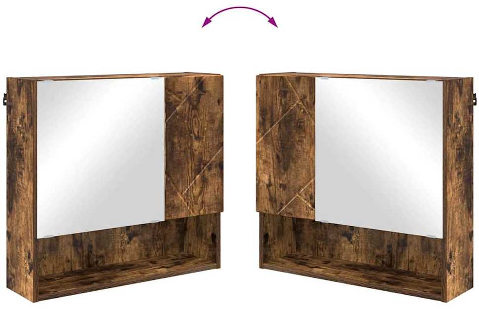 Vonios baldų rinkinys 5 vnt. Rūkyta ąžuolas 61 x 35 x 64 cm