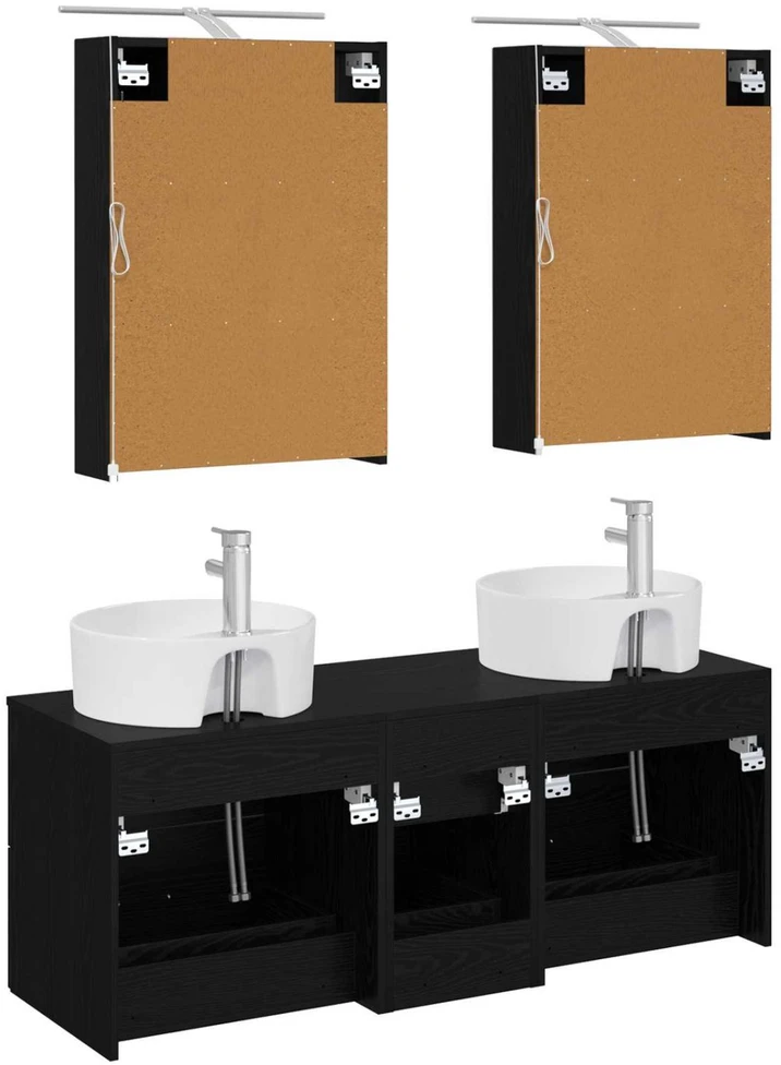 Vonios baldų rinkinys 5 vnt. Juodojo ąžuolo
