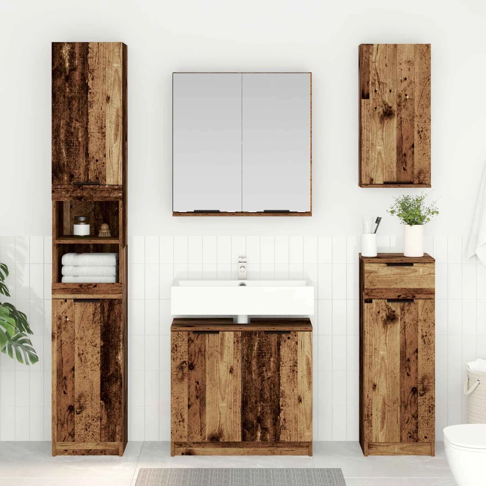 Vonios baldų rinkinys 5 vnt. Senas medis 64,5 x 33,5 x 59 cm