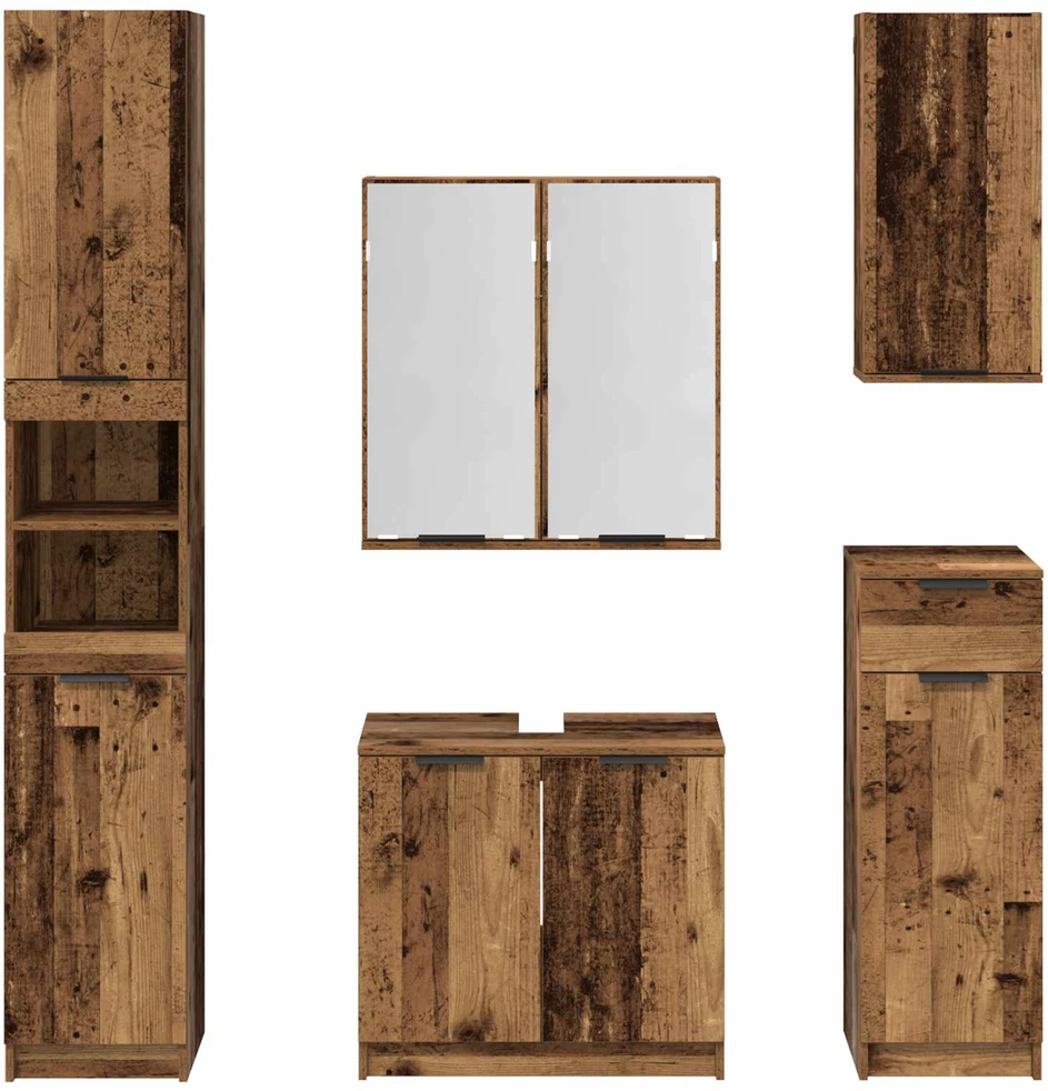 Vonios baldų rinkinys 5 vnt. Senas medis 64,5 x 33,5 x 59 cm