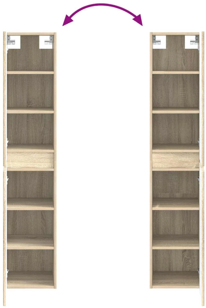 Vonios baldų rinkinys 5 vnt. Sonoma ąžuolas 33 x 34,5 x 160 cm
