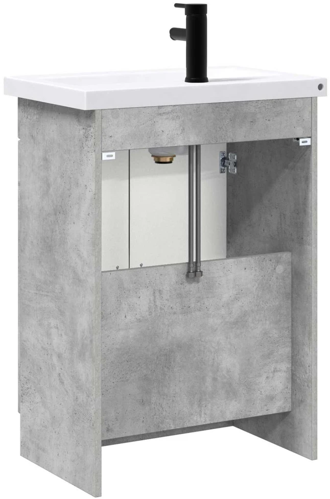 Vonios baldų rinkinys Betono pilka 56 x 37,5 x 81 cm