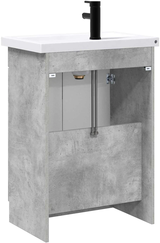Vonios baldų rinkinys Betono pilka 56 x 37,5 x 81 cm