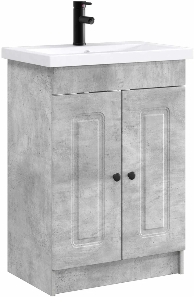 Vonios baldų rinkinys Betono pilka 56 x 37,5 x 81 cm