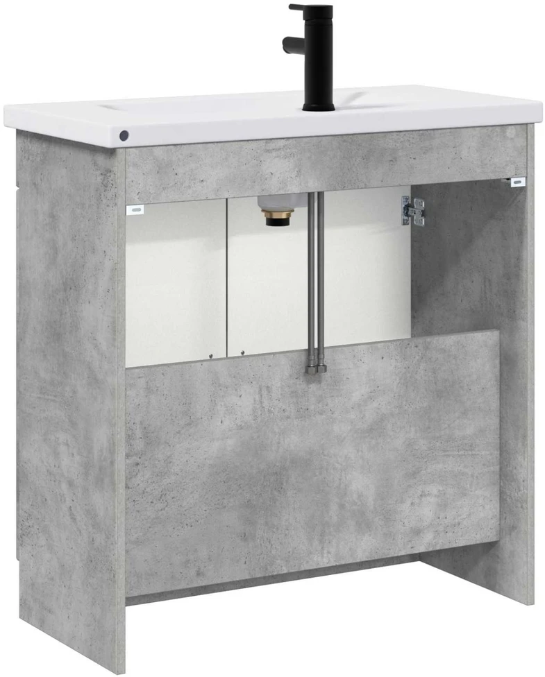 Vonios baldų rinkinys Betono pilka 56 x 37,5 x 81 cm