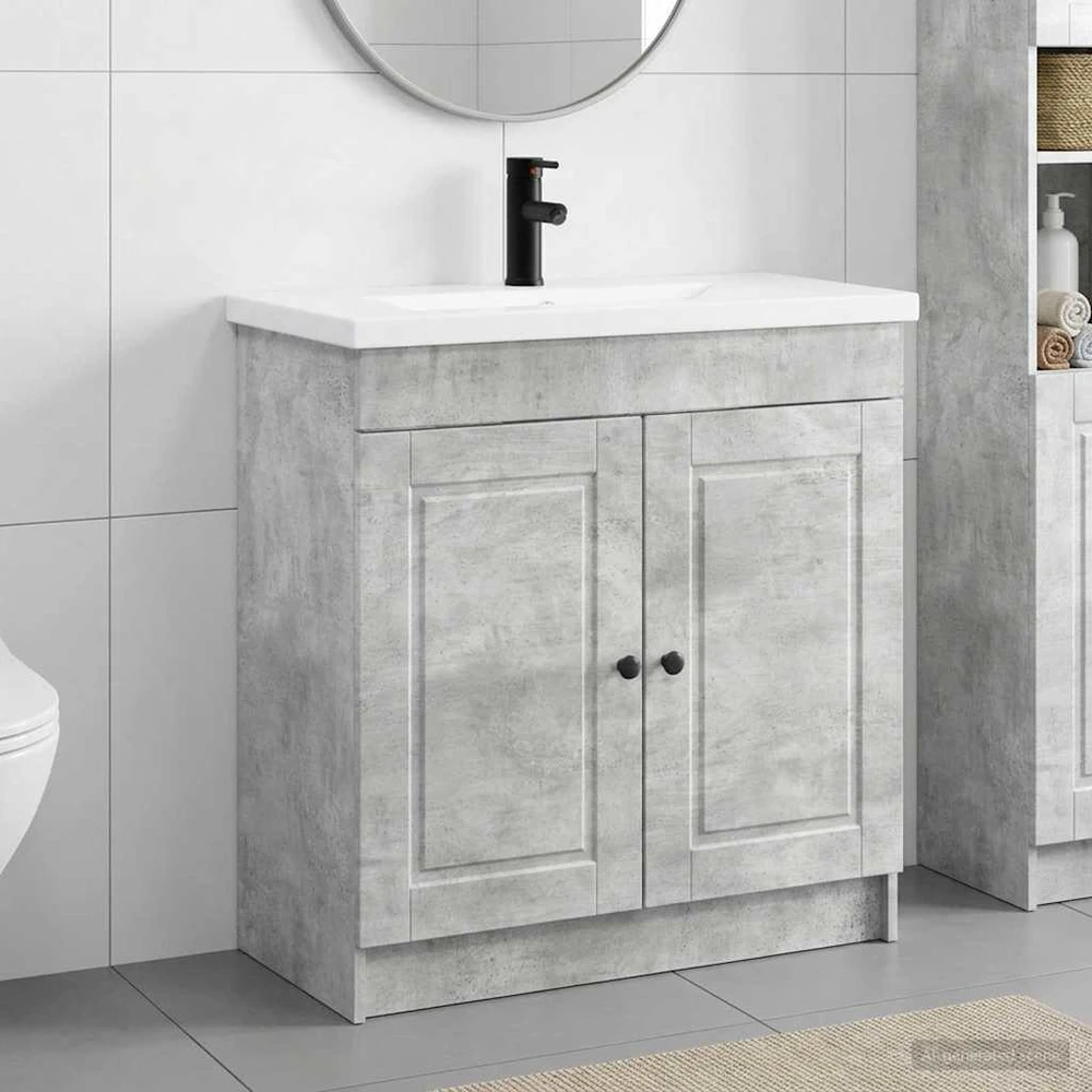 Vonios baldų rinkinys Betono pilka 56 x 37,5 x 81 cm
