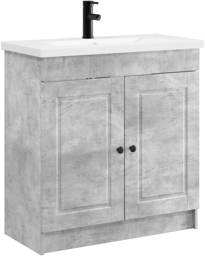 Vonios baldų rinkinys Betono pilka 56 x 37,5 x 81 cm