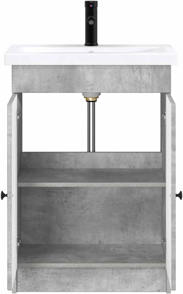 Vonios baldų rinkinys Betono pilka 56 x 37,5 x 81 cm