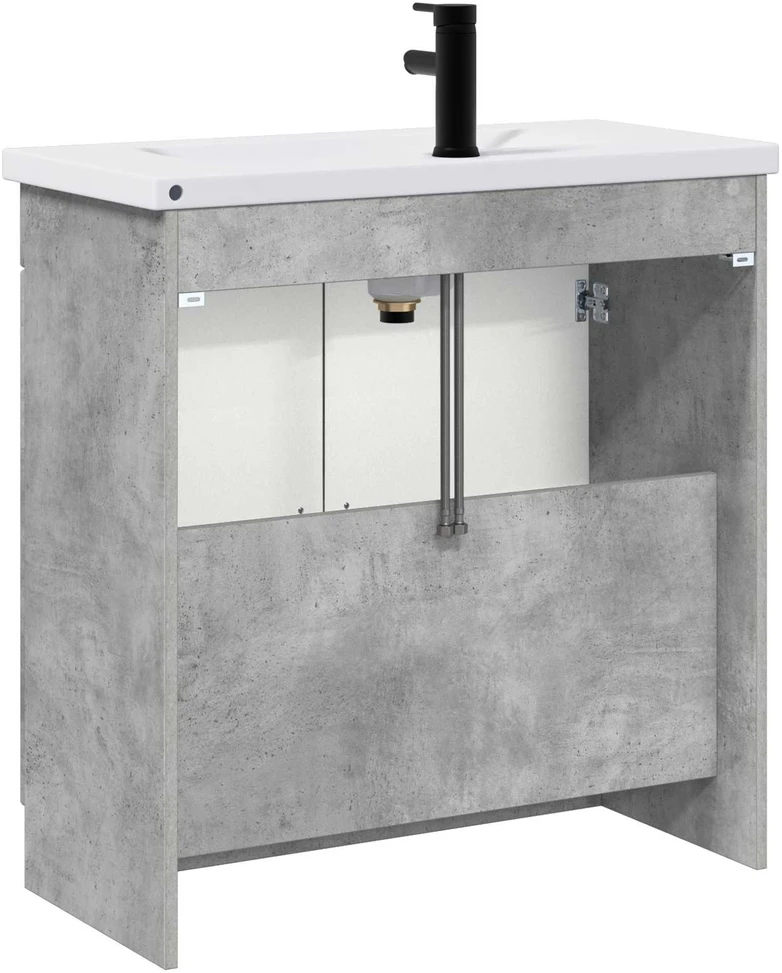 Vonios baldų rinkinys Betono pilka 56 x 37,5 x 81 cm