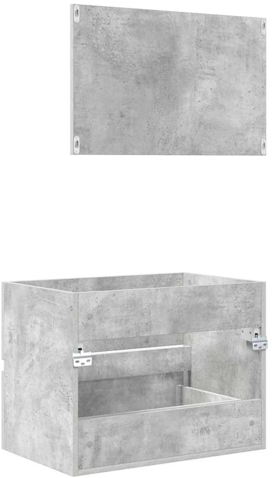 Vonios baldų rinkinys Betono pilka 60 x 38,3 x 45 cm