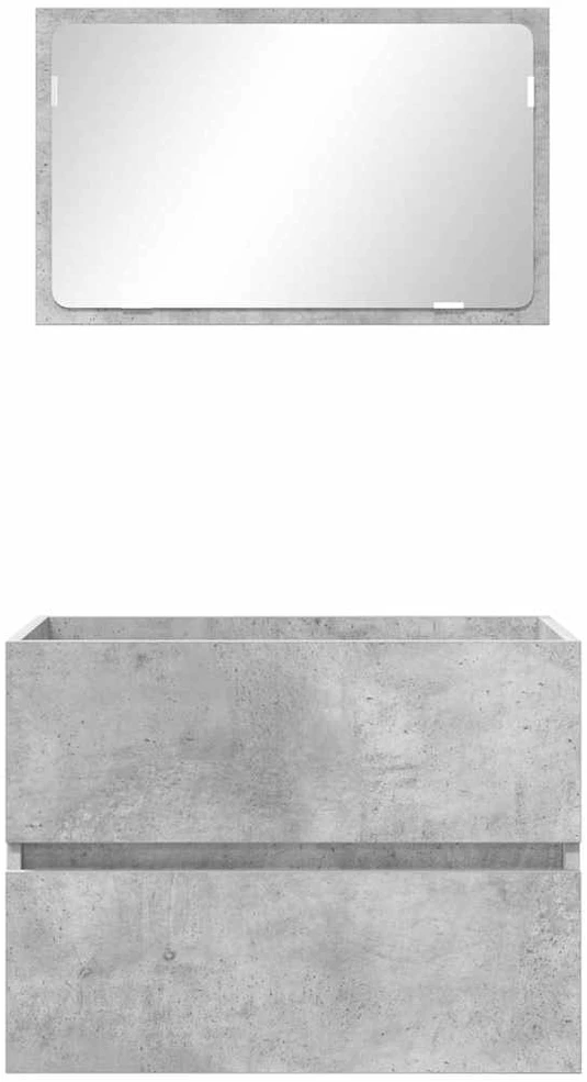 Vonios baldų rinkinys Betono pilka 60 x 38,3 x 45 cm