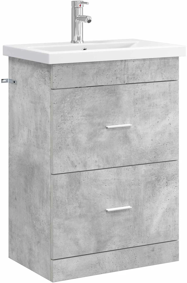 Vonios baldų rinkinys Betono pilka 61 x 40 x 84,5 cm