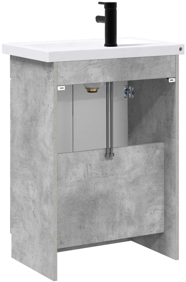 Vonios baldų rinkinys Betono pilka 78,5 x 37,5 x 81 cm
