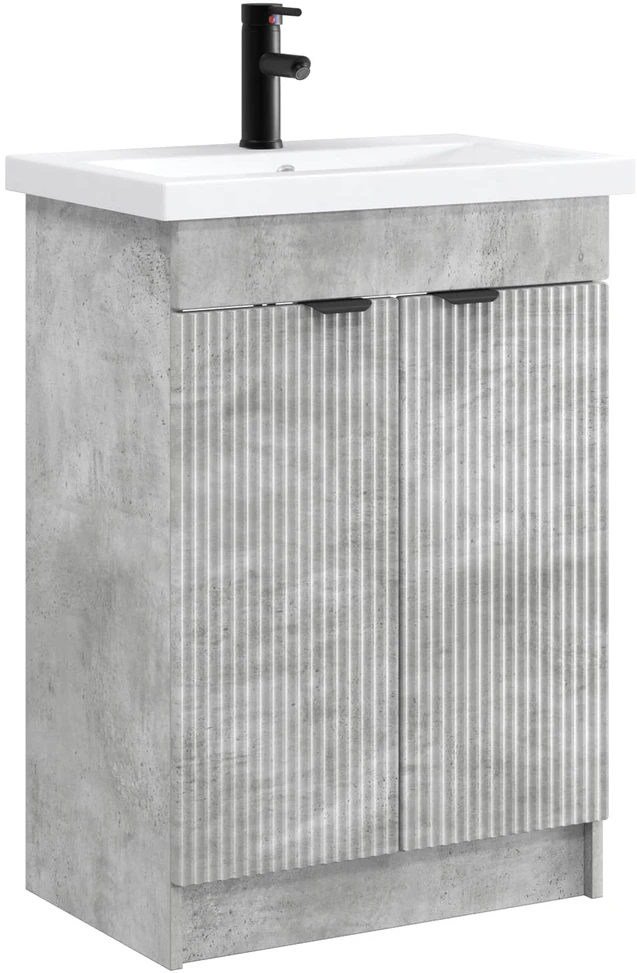 Vonios baldų rinkinys Betono pilka 78,5 x 37,5 x 81 cm