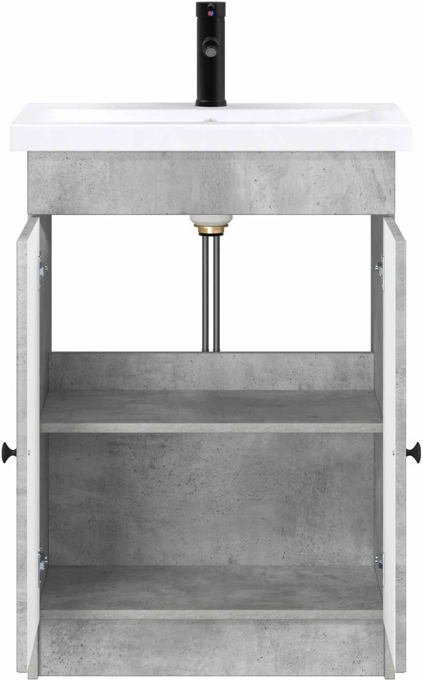 Vonios baldų rinkinys Betono pilka 78,5 x 37,5 x 81 cm