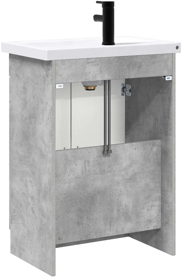 Vonios baldų rinkinys Betono pilka 78,5 x 37,5 x 81 cm
