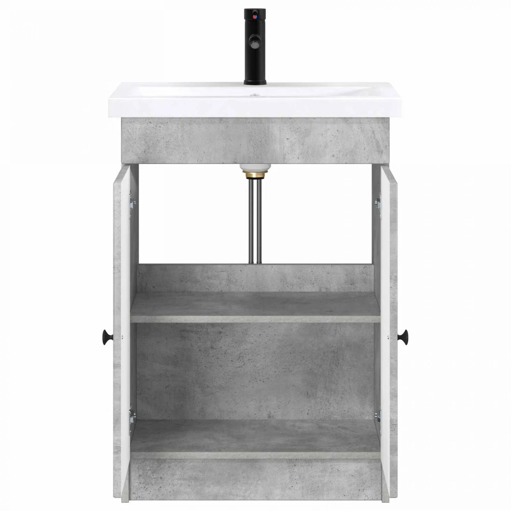 Vonios baldų rinkinys Betono pilka 78,5 x 37,5 x 81 cm