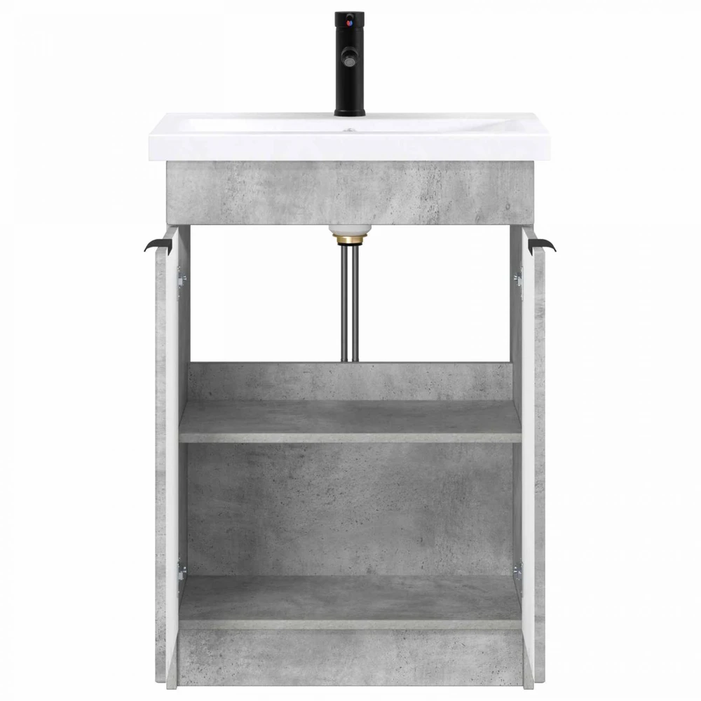 Vonios baldų rinkinys Betono pilka 78,5 x 37,5 x 81 cm