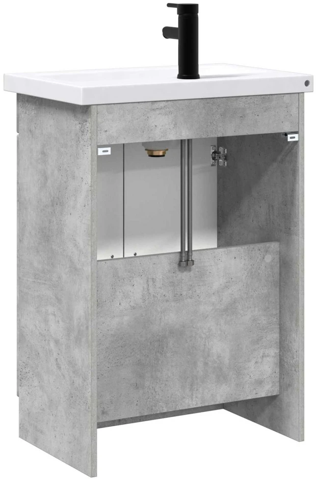 Vonios baldų rinkinys Betono pilka 78,5 x 37,5 x 81 cm