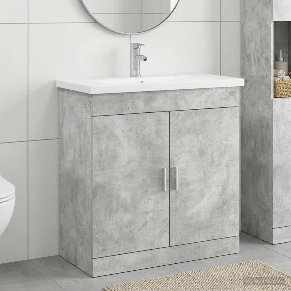 Vonios baldų rinkinys Betono pilka 81 x 40 x 84,5 cm