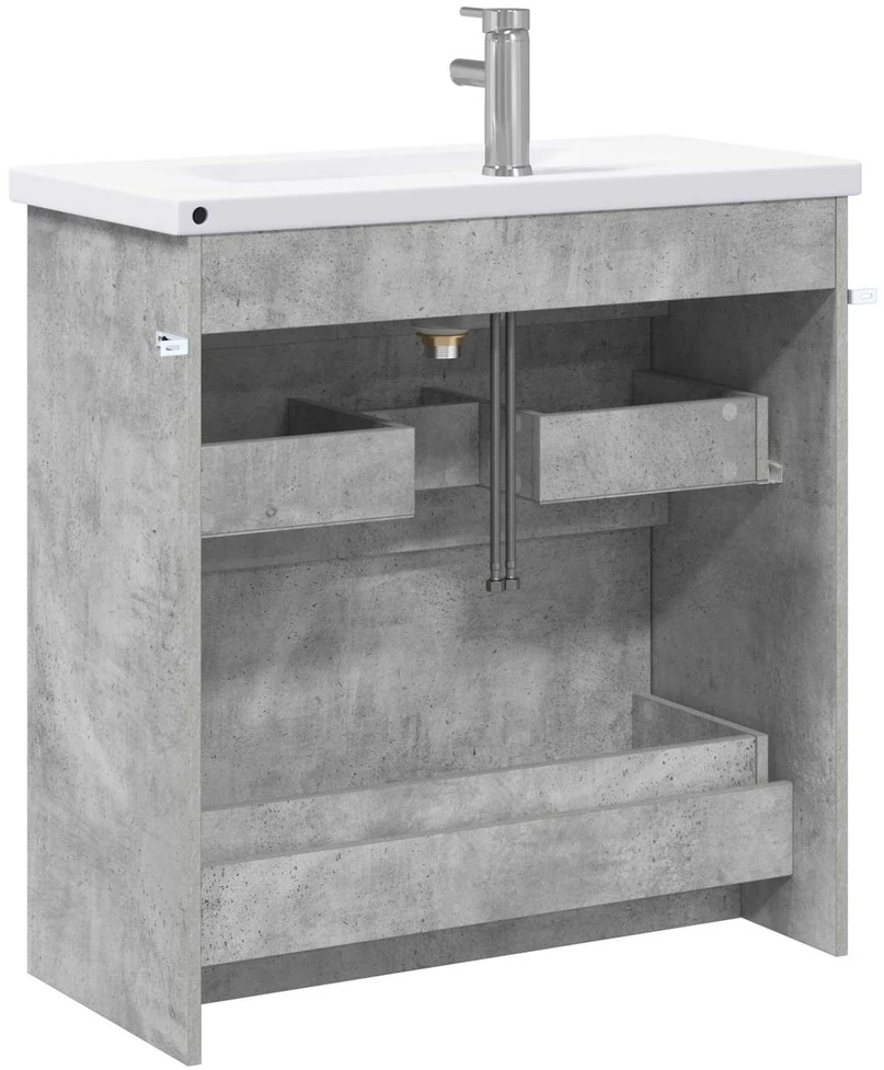 Vonios baldų rinkinys Betono pilka 81 x 40 x 84,5 cm
