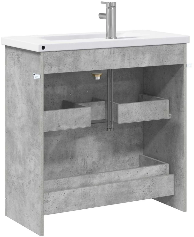 Vonios baldų rinkinys Betono pilka 81 x 40 x 84,5 cm