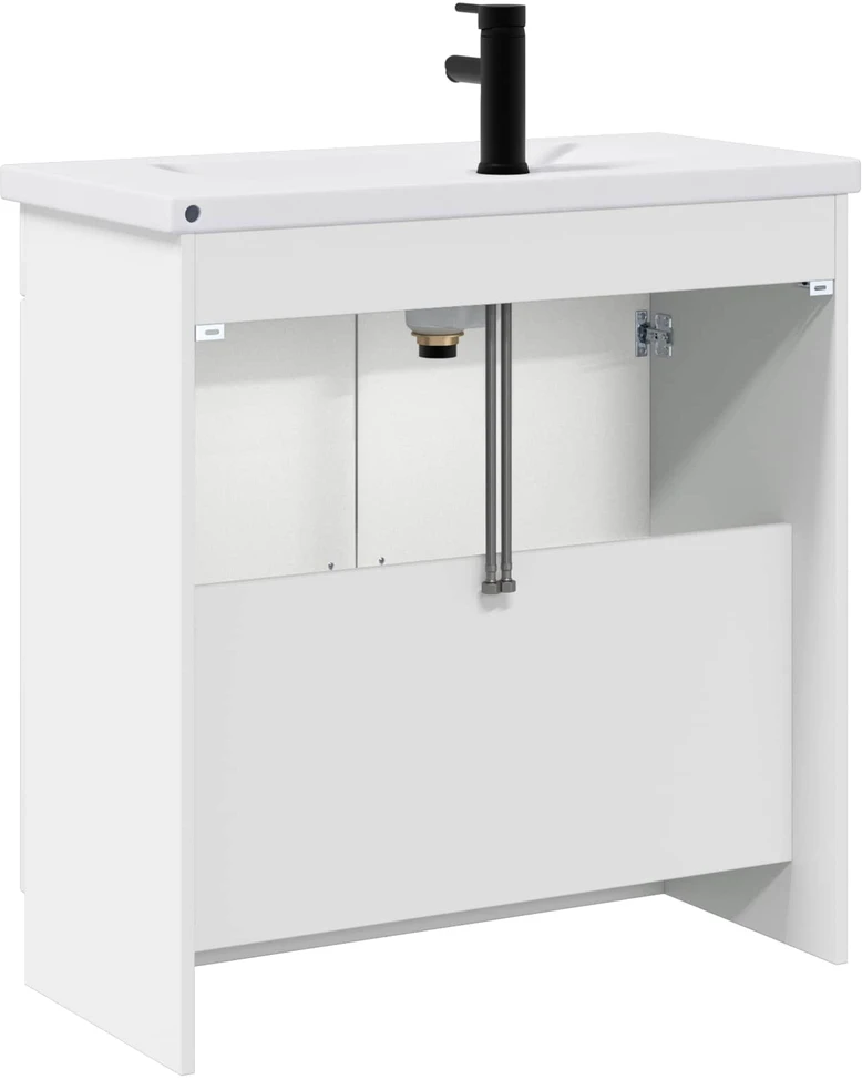 Vonios baldų rinkinys Itin blizgi balta 78,5 x 37,5 x 81 cm