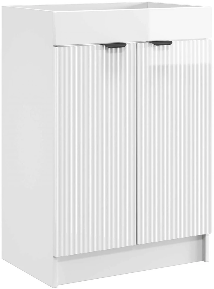 Vonios baldų rinkinys Itin blizgi balta 56 x 37,5 x 81 cm