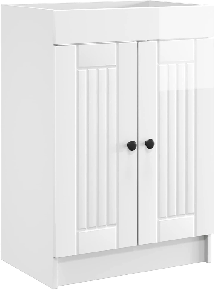 Vonios baldų rinkinys Itin blizgi balta 56 x 37,5 x 81 cm