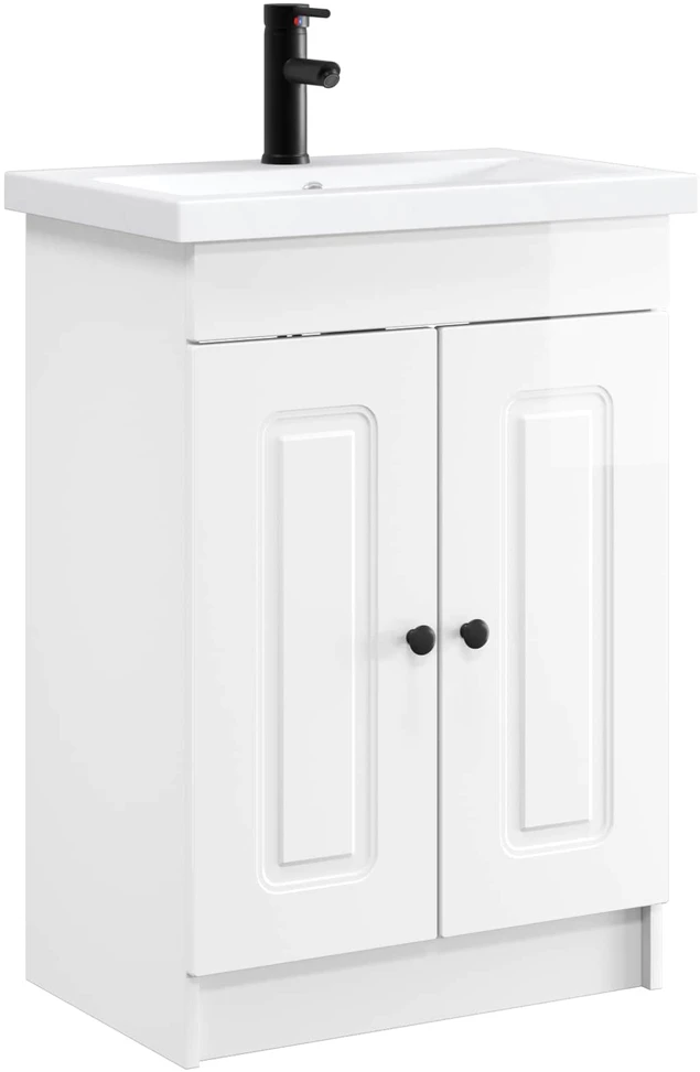 Vonios baldų rinkinys Itin blizgi balta 78,5 x 37,5 x 81 cm