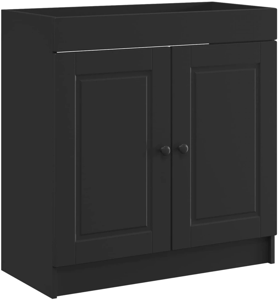 Vonios baldų rinkinys Juoda 56 x 37,5 x 81 cm Apdirbta mediena