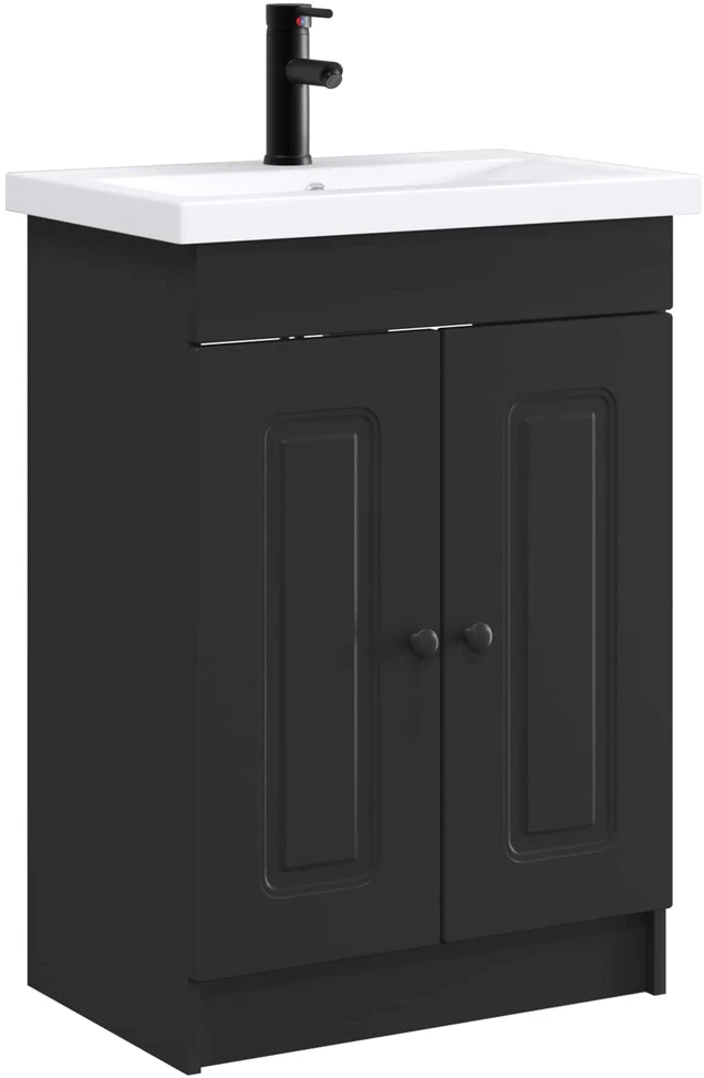 Vonios baldų rinkinys Juoda 78,5 x 37,5 x 81 cm