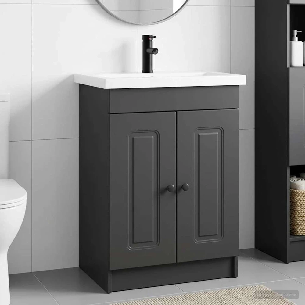 Vonios baldų rinkinys Juoda 78,5 x 37,5 x 81 cm