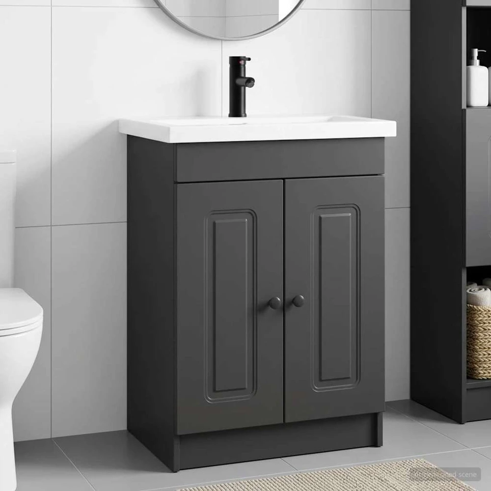 Vonios baldų rinkinys Juoda 78,5 x 37,5 x 81 cm