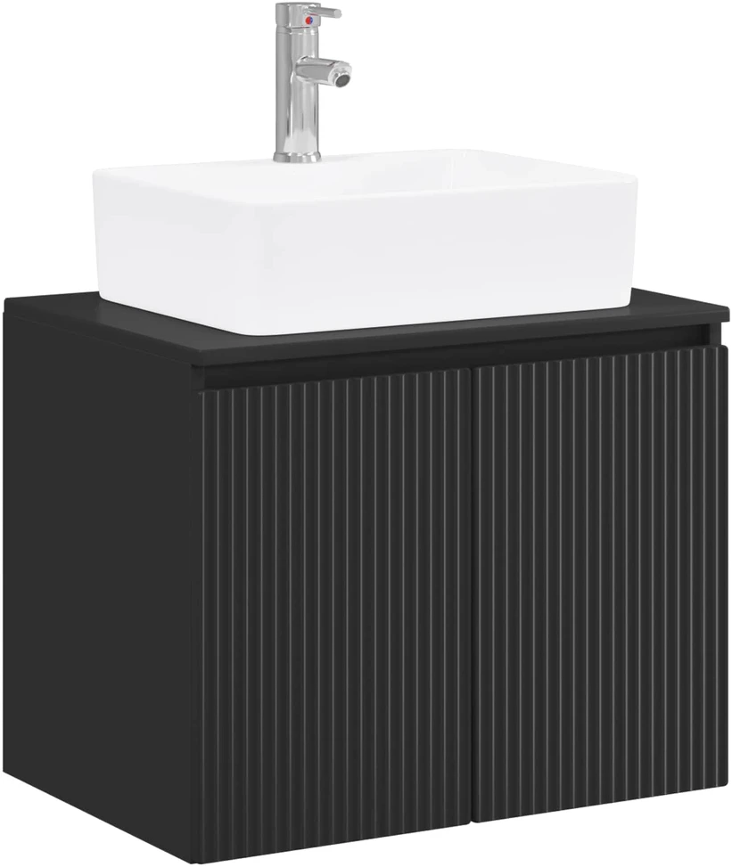 Vonios baldų rinkinys Juoda Apdirbta mediena