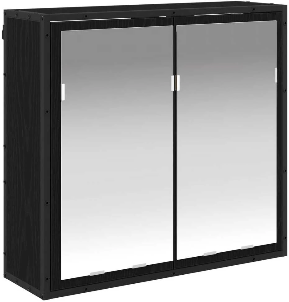 Vonios baldų rinkinys 4 vnt. Juodas ąžuolas Apdirbta mediena