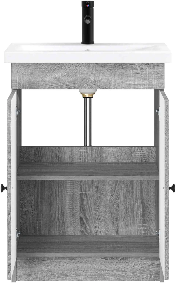 Vonios baldų rinkinys Pilka Sonoma 56 x 37,5 x 81 cm