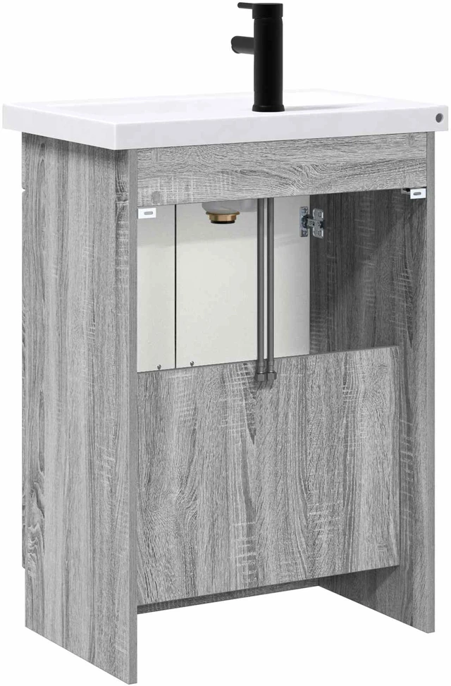 Vonios baldų rinkinys Pilka Sonoma 56 x 37,5 x 81 cm