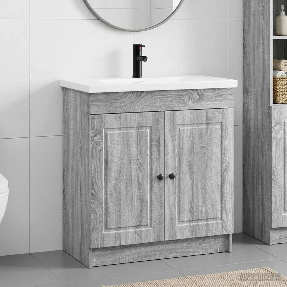 Vonios baldų rinkinys Pilka Sonoma 56 x 37,5 x 81 cm
