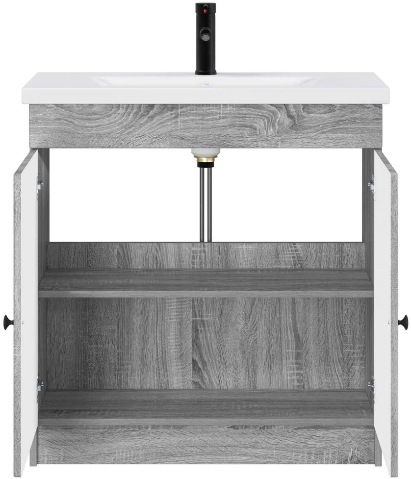 Vonios baldų rinkinys Pilka Sonoma 78,5 x 37,5 x 81 cm