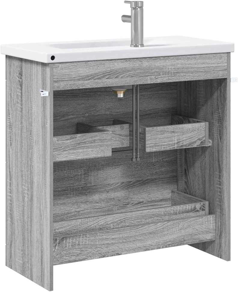 Vonios baldų rinkinys Pilka Sonoma 81 x 40 x 84,5 cm