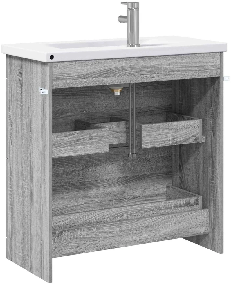 Vonios baldų rinkinys Pilka Sonoma 81 x 40 x 84,5 cm